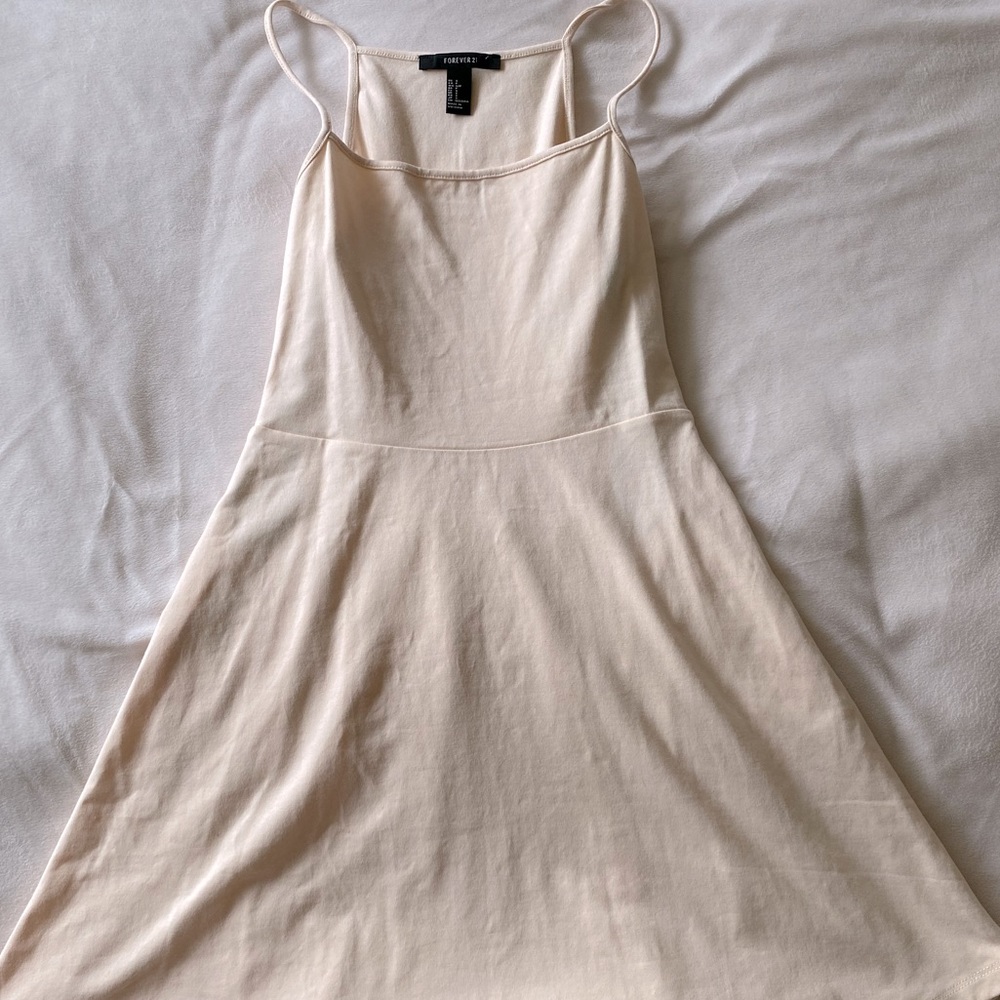 NWOT Forever 21 Cream Skater Dress